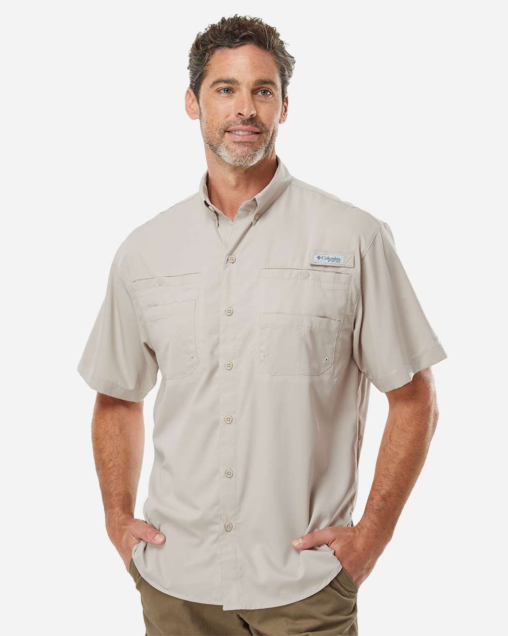 Men's PFG Tamiami II Short Sleeve Shirt - Fossil