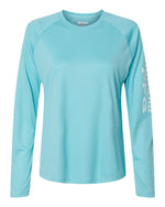 Women's PFG Tidal Tee II Long Sleeve - Clear Blue/ White