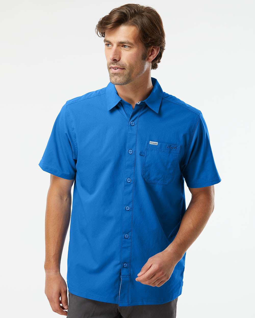 Men's PFG Slack Tide Camp Shirt - Vivid Blue