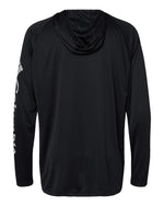 Men's PFG Terminal Tackle Hooded Long Sleeve T-Shirt - Black/ Cool Grey