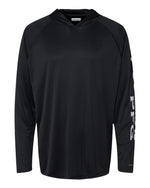 Men's PFG Terminal Tackle Hooded Long Sleeve T-Shirt - Black/ Cool Grey