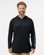 Men's PFG Terminal Tackle Hooded Long Sleeve T-Shirt - Black/ Cool Grey