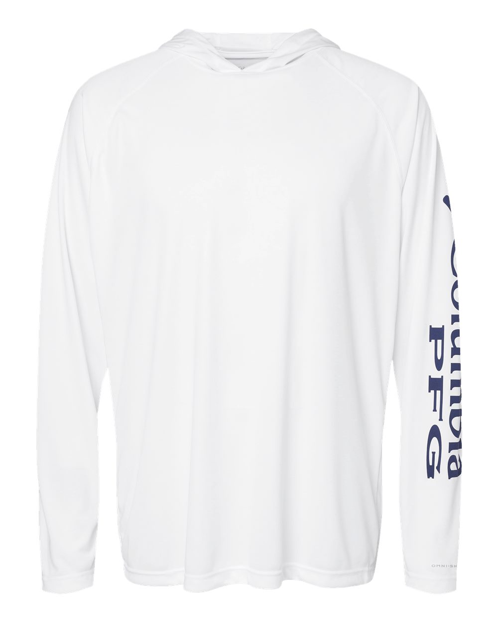 Men's PFG Terminal Tackle Hooded Long Sleeve T-Shirt - White/ Nightshade