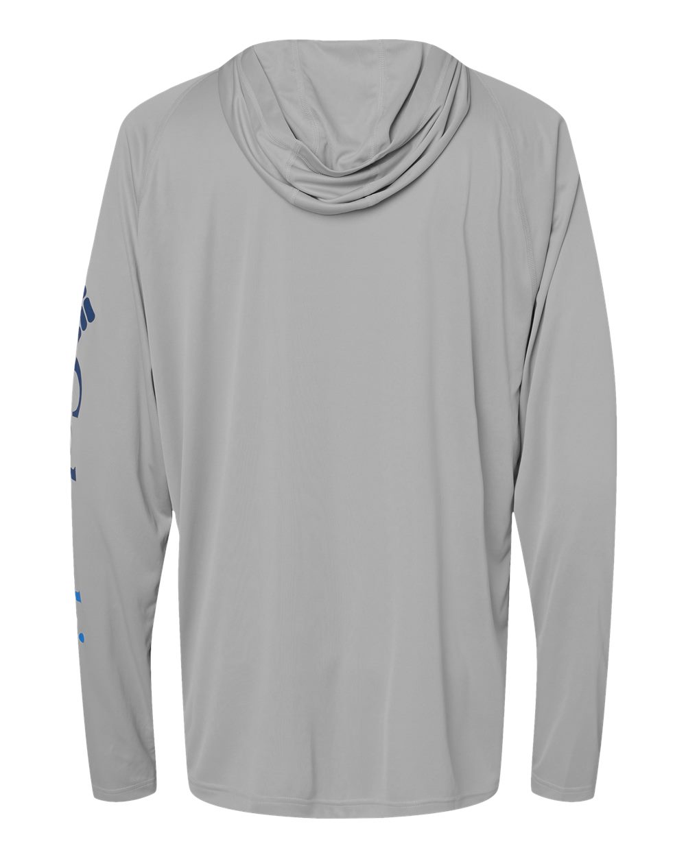 Men's PFG Terminal Tackle Hooded Long Sleeve T-Shirt - Cool Grey/ Vivid Blue