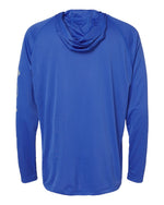 Men's PFG Terminal Tackle Hooded Long Sleeve T-Shirt - Vivid Blue/ Cool Grey