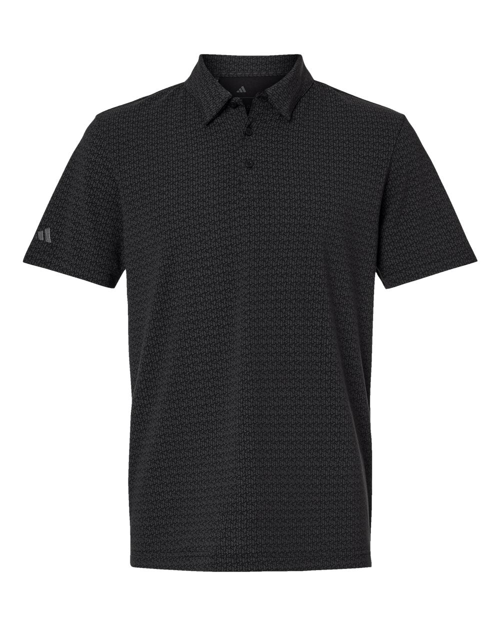 Men's Blended Printed Polo - Black