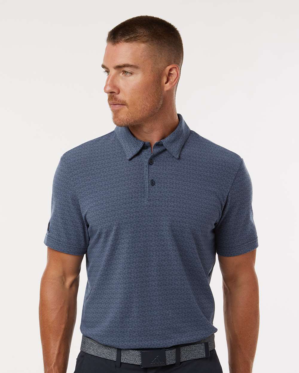 Men's Blended Printed Polo - Preloved Ink