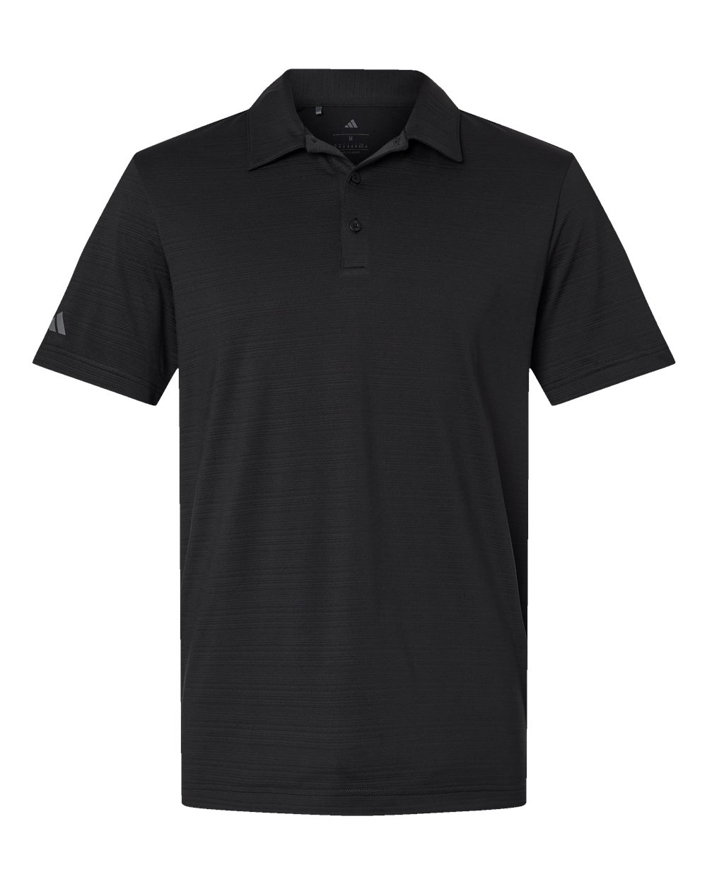 Men's Textured Stripe Polo - Black