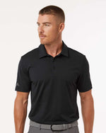 Men's Textured Stripe Polo - Black