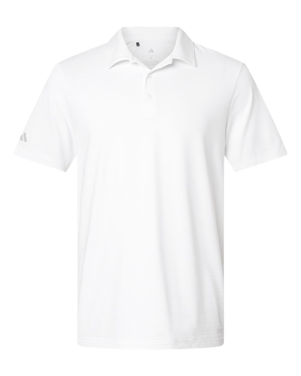 Men's Textured Stripe Polo - White