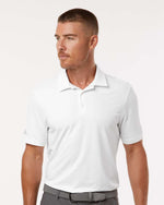 Men's Textured Stripe Polo - White