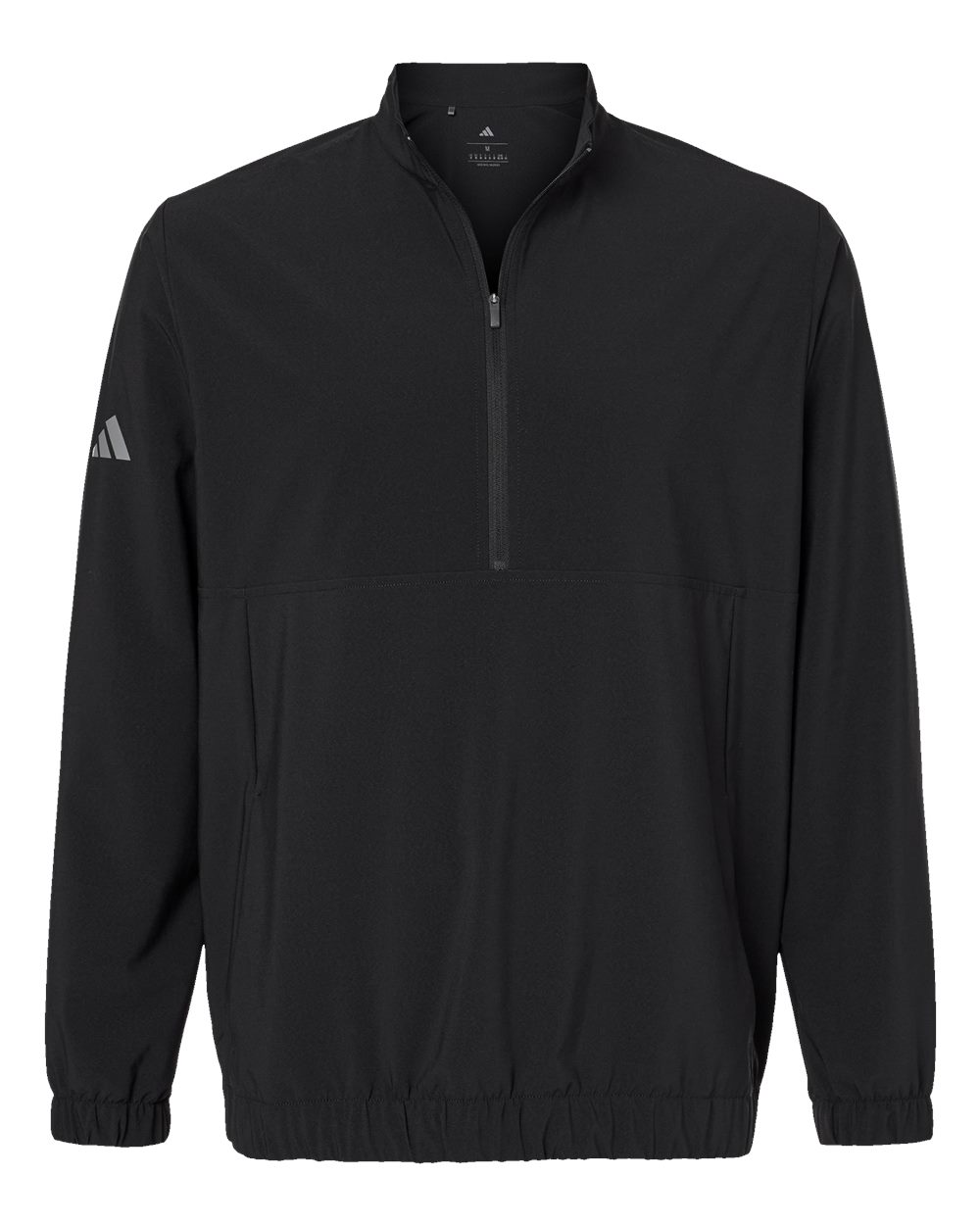 Men's Stretch Woven Half-Zip Pullover - Black