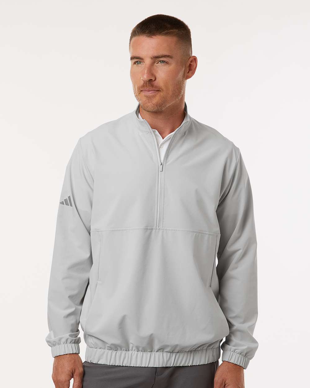 Men's Stretch Woven Half-Zip Pullover - Grey One