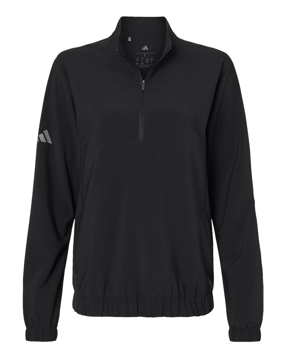 Women's Stretch Woven Half-Zip Pullover - Black