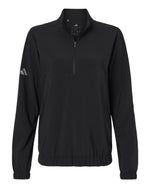 Women's Stretch Woven Half-Zip Pullover - Black