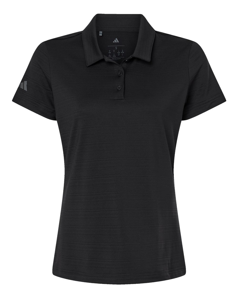 Women's Textured Stripe Polo - Black