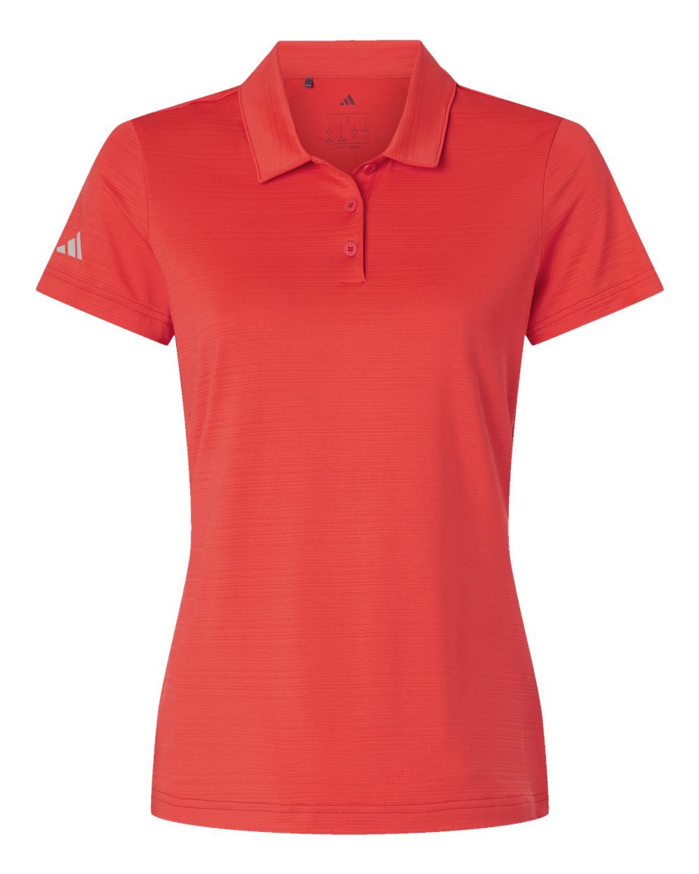 Women's Textured Stripe Polo - Bright Red