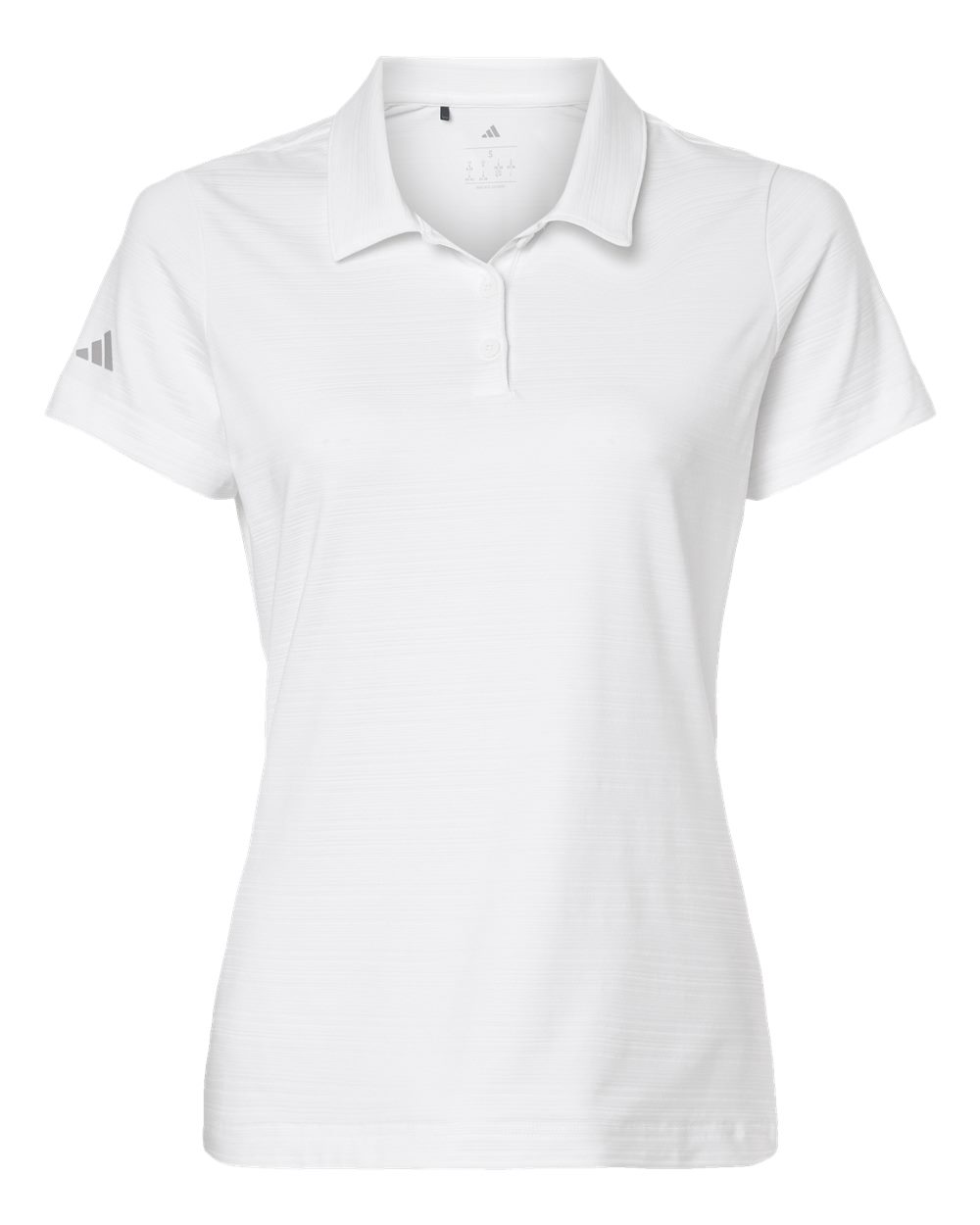 Women's Textured Stripe Polo - White