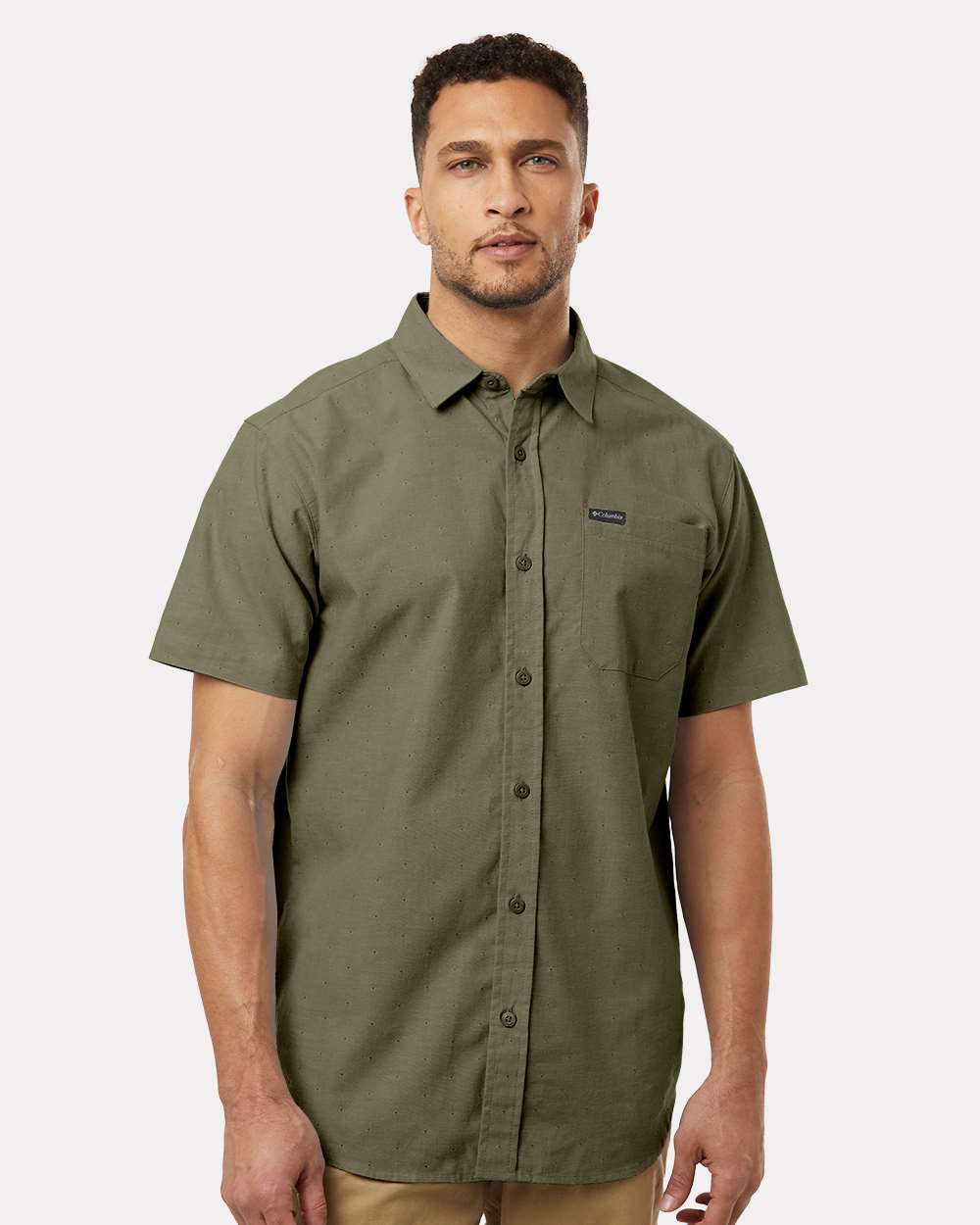 Men's Rapid Rivers Novelty Short Sleeve Shirt - Stone Green