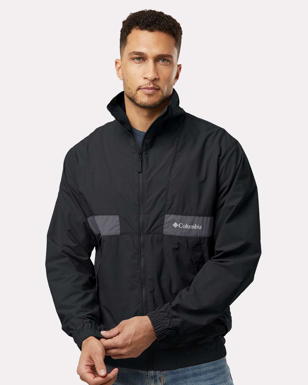 Men's Spire Valley Windbreaker - Black/ Shark