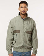 Men's Spire Valley Windbreaker - Safari/ Stone Green