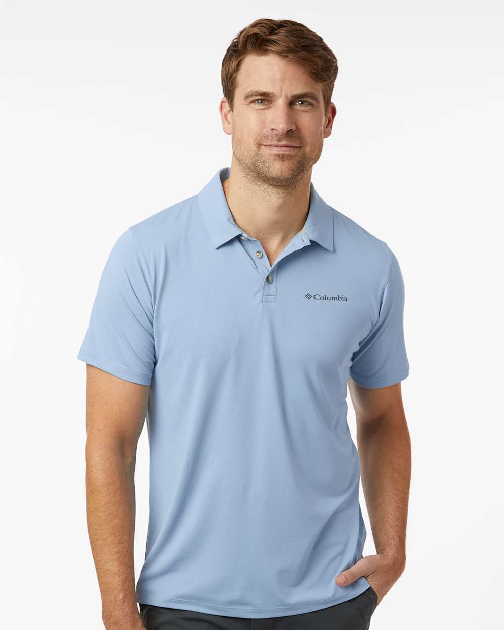 Men's Tech Trail Utility Polo - Ripple Blue