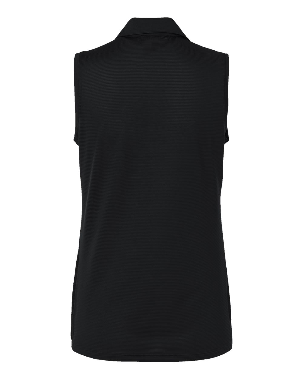 Women's Ottoman Sleeveless Polo - Black