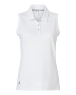 Women's Ottoman Sleeveless Polo - White