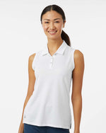 Women's Ottoman Sleeveless Polo - White