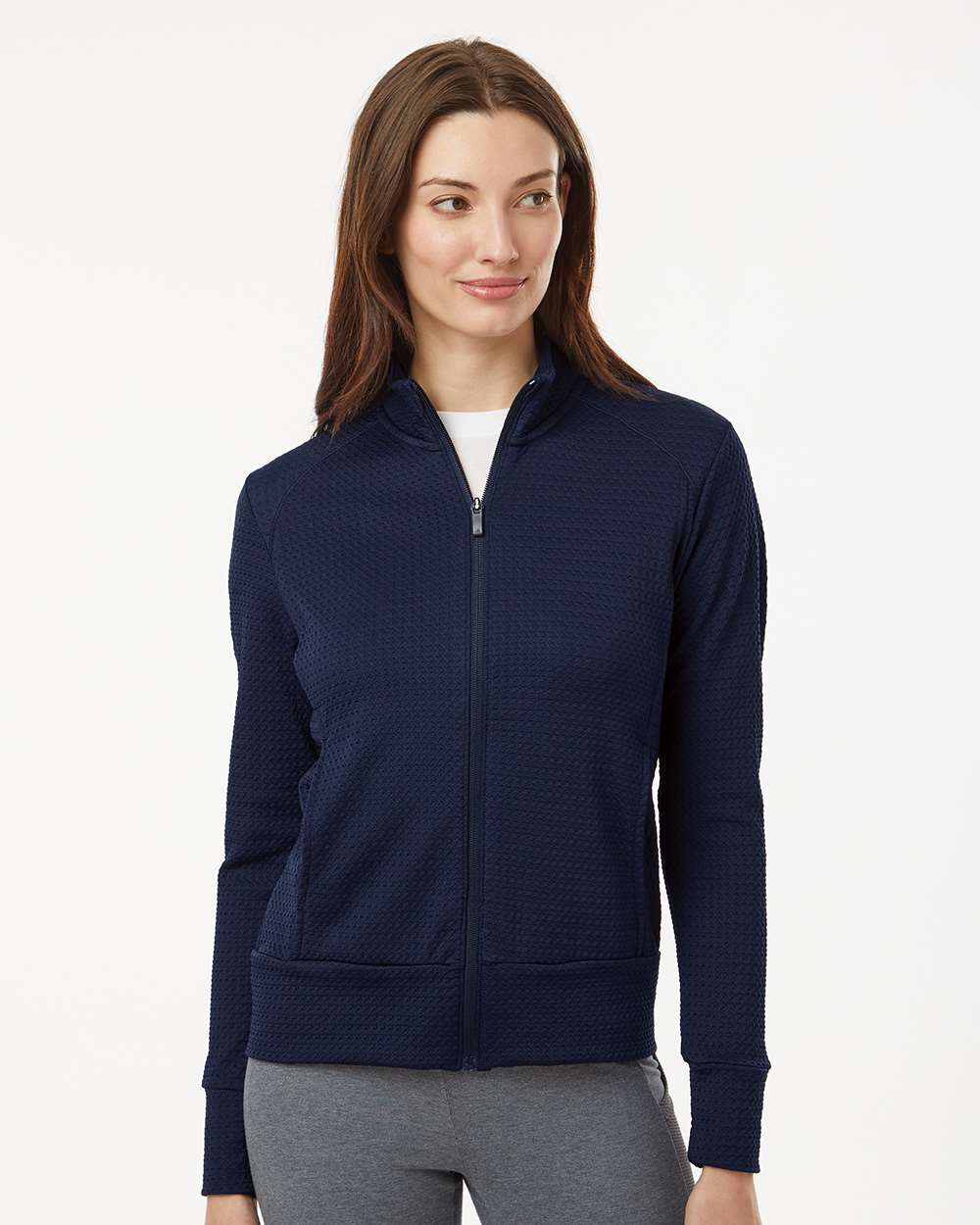 Women's Ultimate365 Textured Full-Zip Jacket - Collegiate Navy