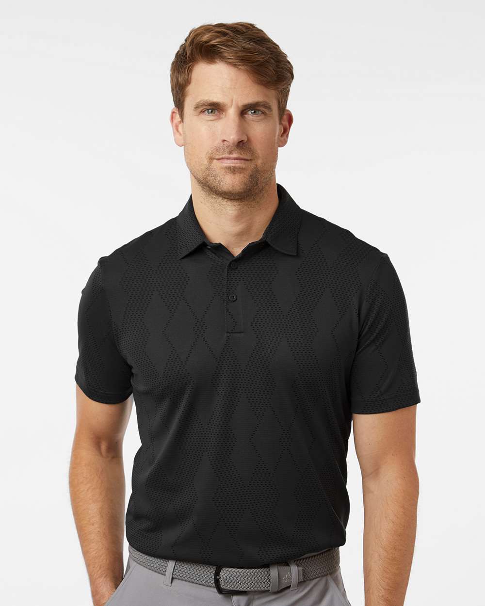 Men's Ultimate365 Textured Polo - Carbon Black