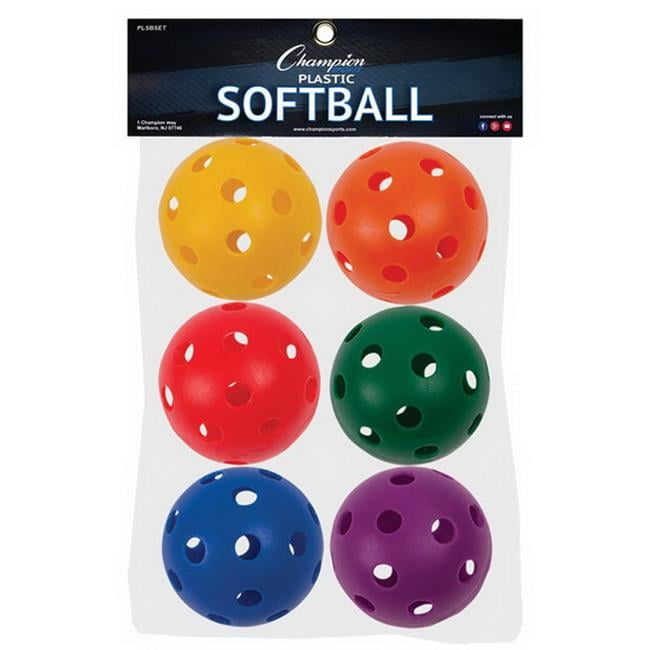 BSN SPORTS Plastic Softballs - Color My Class (Set of 6)