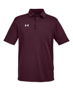Men's Tech Polo - Dark Maroon/ White