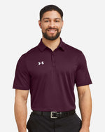 Men's Tech Polo - Dark Maroon/ White