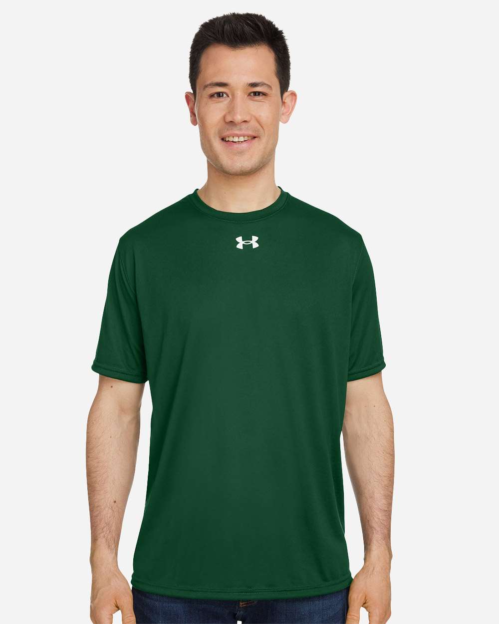 Men's Team Tech T-Shirt - Forest Green/ White