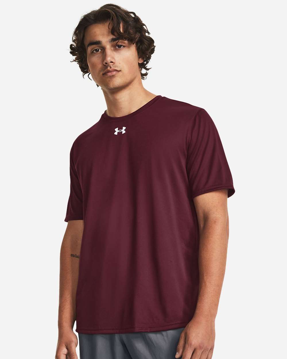 Men's Team Tech T-Shirt - Maroon/ White