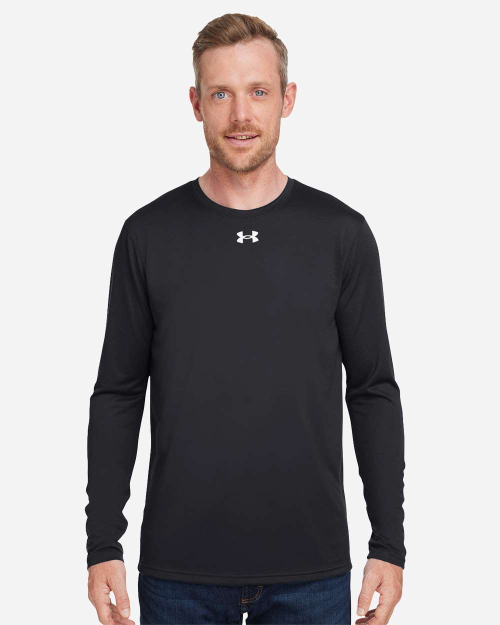 Men's Team Tech Long Sleeve T-Shirt - Black/ White