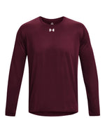 Men's Team Tech Long Sleeve T-Shirt - Maroon/ White