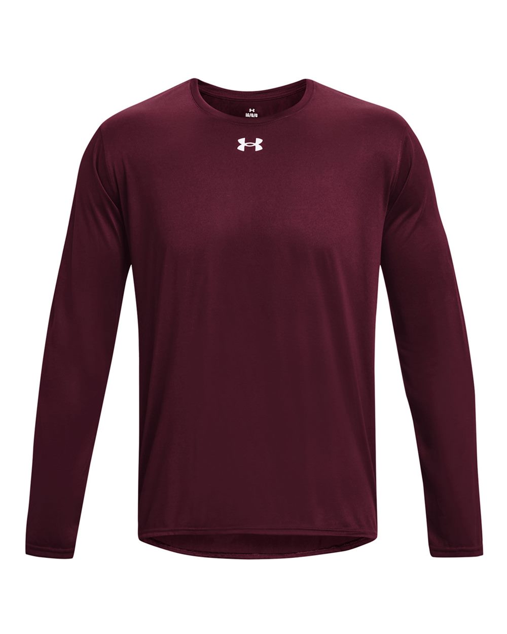 Men's Team Tech Long Sleeve T-Shirt - Maroon/ White