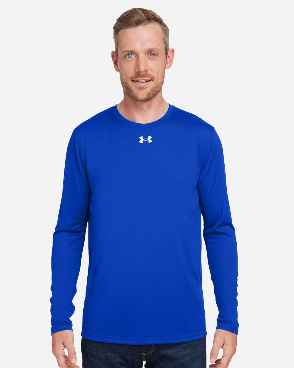 Men's Team Tech Long Sleeve T-Shirt - Royal/ White