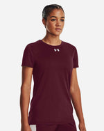 Women's Team Tech T-Shirt - Maroon/ White