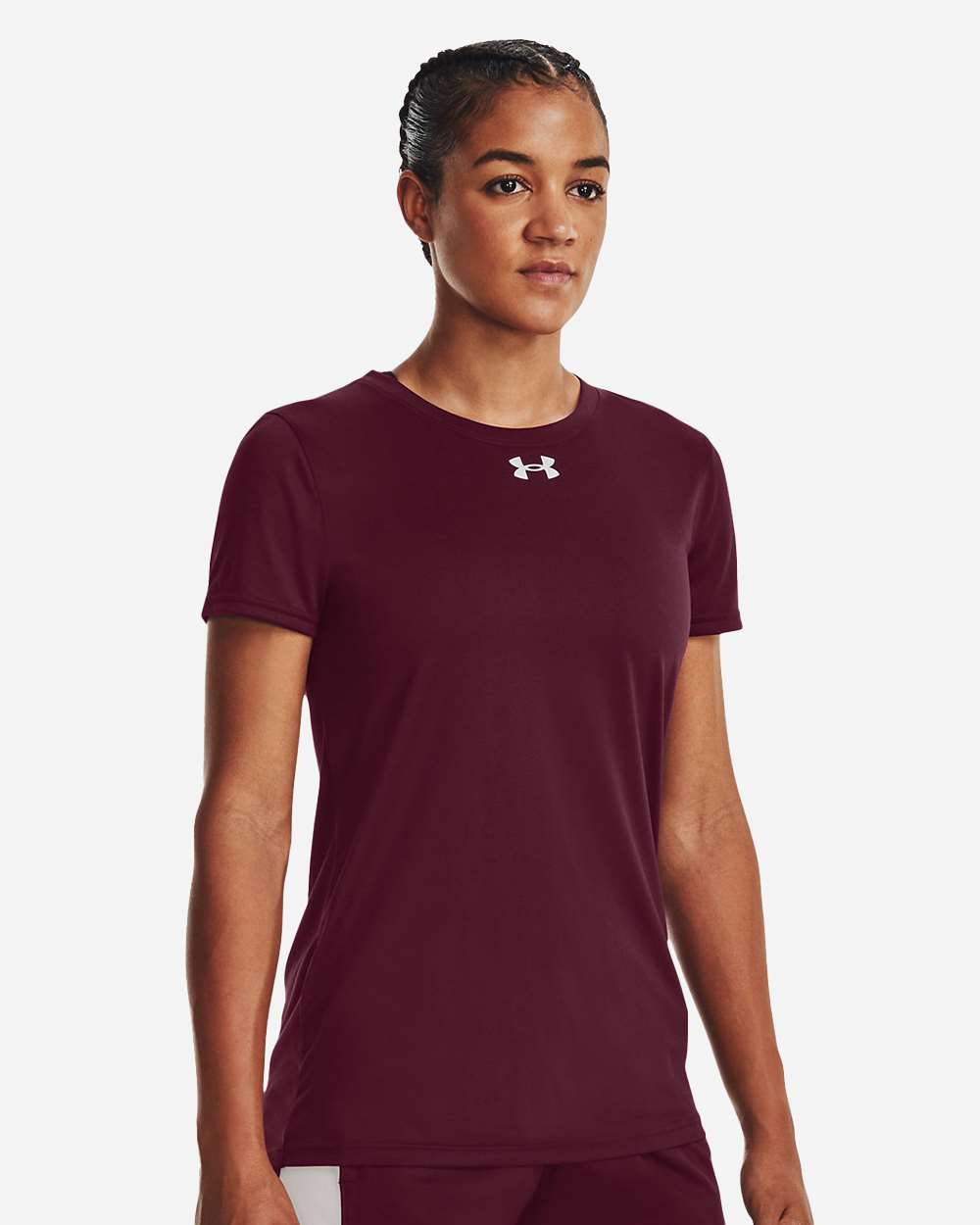 Women's Team Tech T-Shirt - Maroon/ White