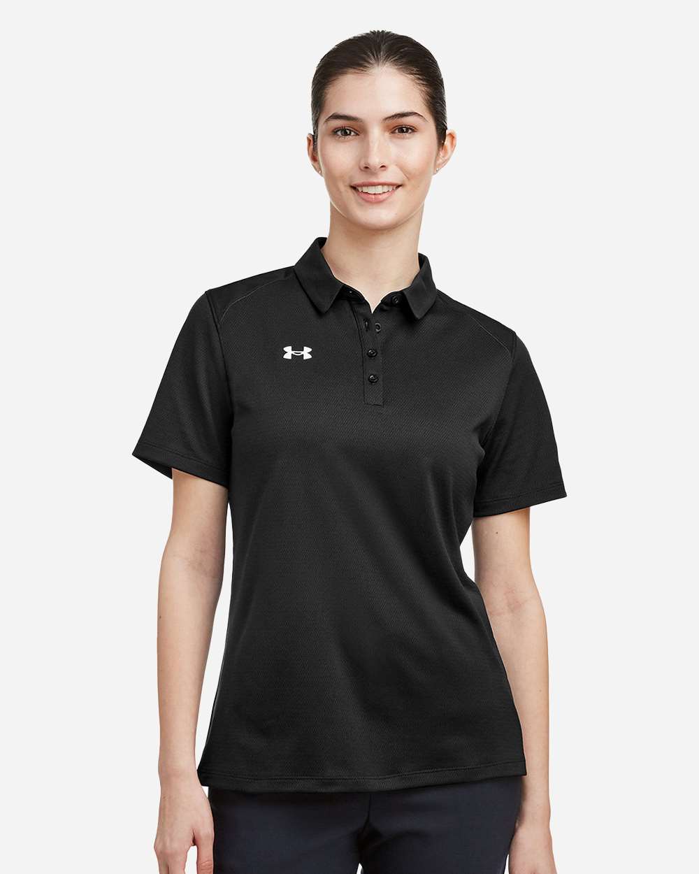 Women's Tech Polo - Black/ White