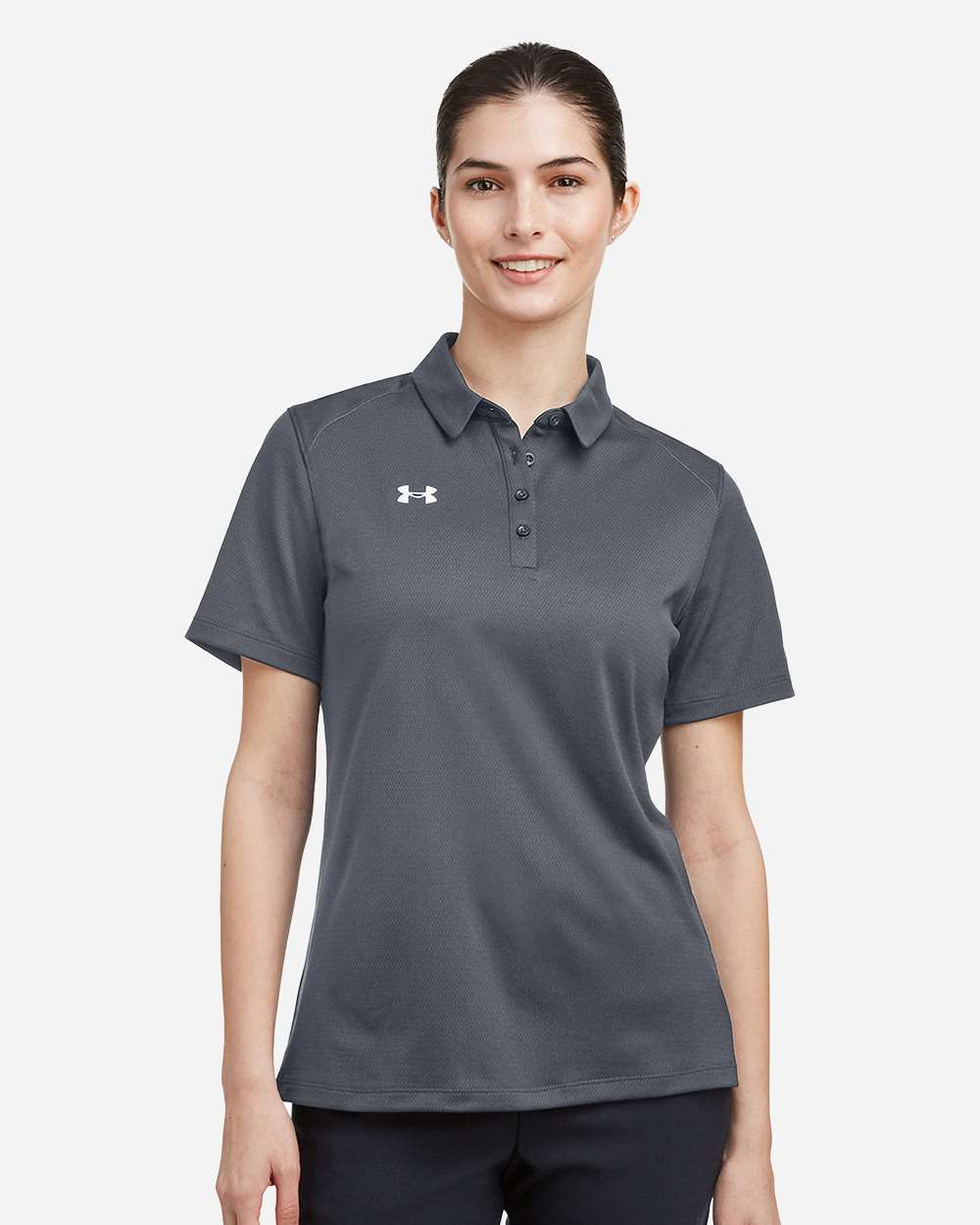 Women's Tech Polo - CS Grey Light Heather/ White