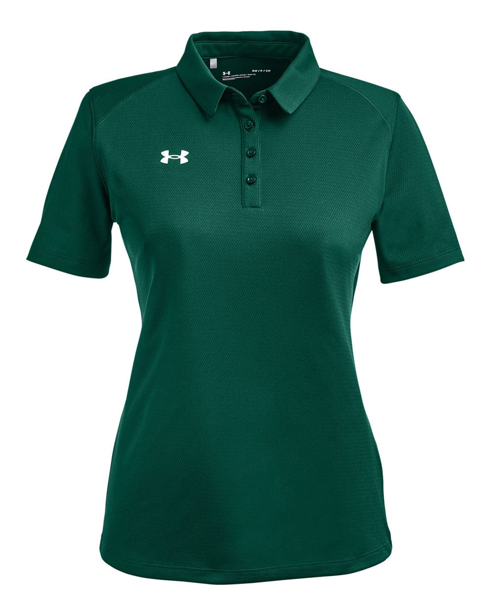 Women's Tech Polo - Forest Green/ White