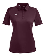 Women's Tech Polo - Dark Maroon/ White