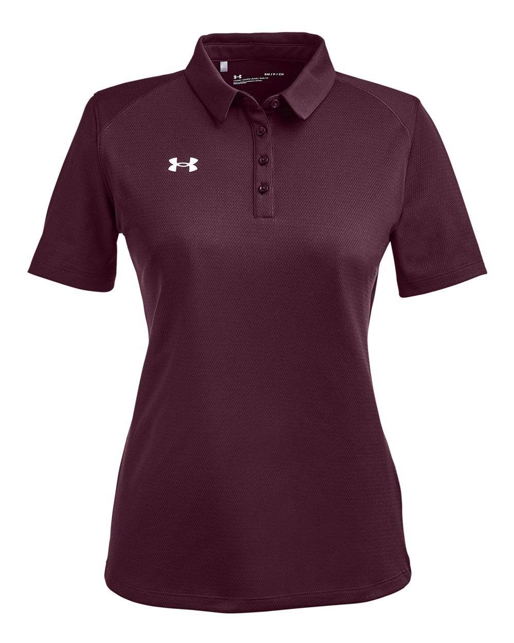 Women's Tech Polo - Dark Maroon/ White