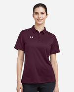 Women's Tech Polo - Dark Maroon/ White