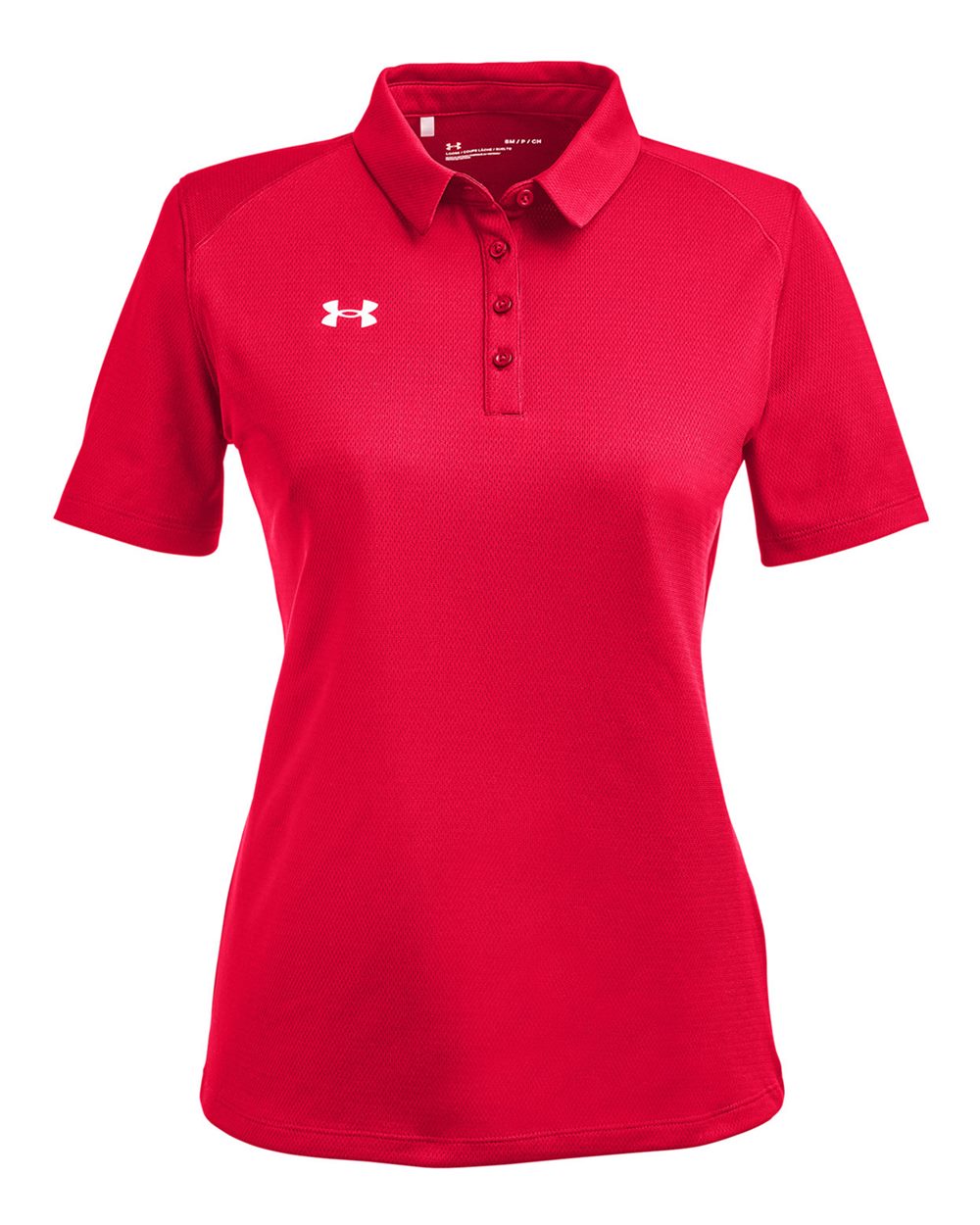 Women's Tech Polo - Red/ White