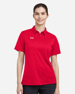Women's Tech Polo - Red/ White